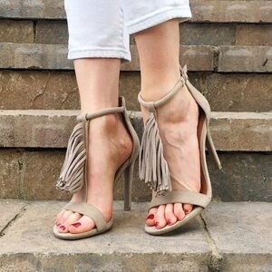 Mossimo Fringe Heels in light tan